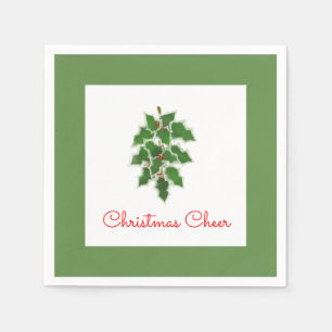 Serviette En Papier Serviettes Snowy Holly