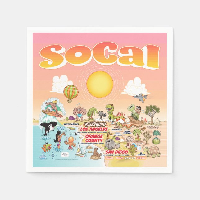 Serviette En Papier serviettes SoCal (Devant)