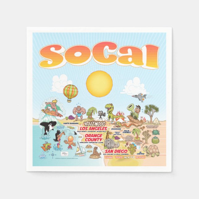 Serviette En Papier serviettes SoCal (Devant)