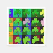 Serviettes St. Patrick avec trèfles 2
