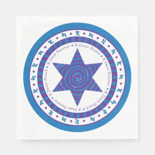 Serviette En Papier Serviettes standard Pâques "Design violet/bleu"