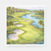 Serviettes sur le thème du golf en Floride