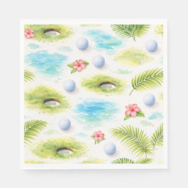 Serviette En Papier Serviettes sur le thème du golf en Floride (Devant)