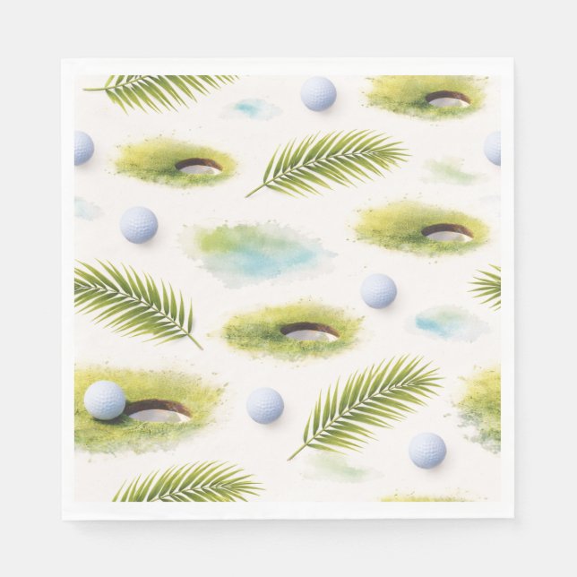 Serviette En Papier Serviettes sur le thème du golf en Floride (Devant)