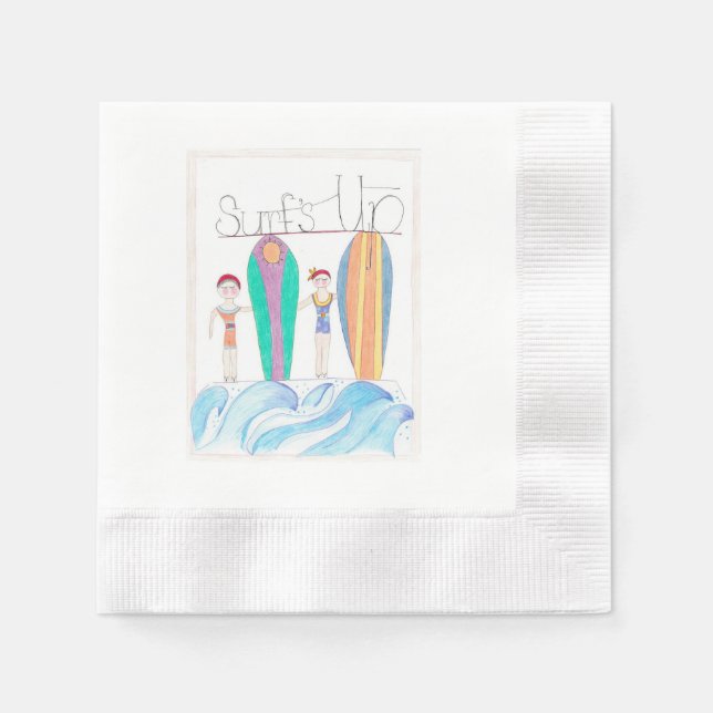 Serviette En Papier Serviettes Surfs Up (Devant)