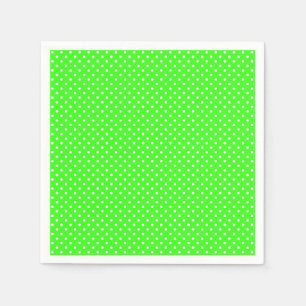 Serviette En Papier Serviettes tachetées vert néon