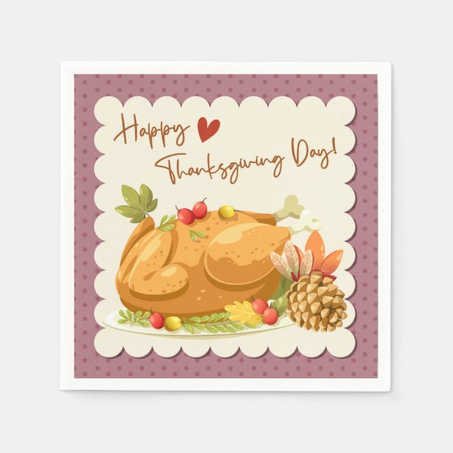 Serviette En Papier Serviettes Thanksgiving (Devant)
