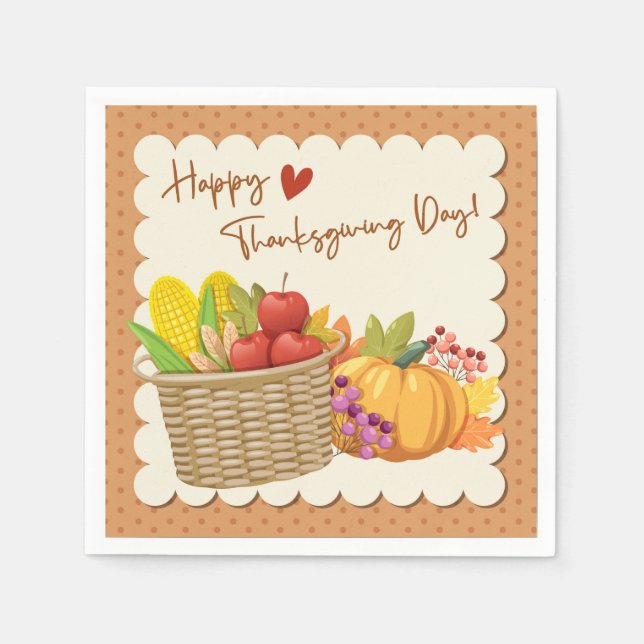 Serviette En Papier Serviettes Thanksgiving (Devant)
