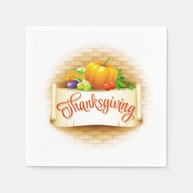 Serviette En Papier Serviettes Thanksgiving (Devant)