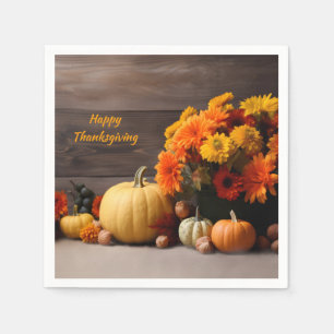 Serviette En Papier Serviettes Thanksgiving traditionnelles