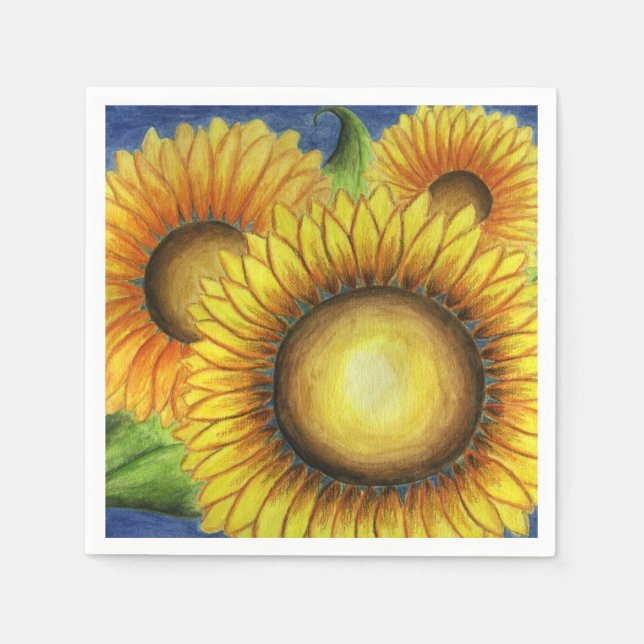 Serviette En Papier Serviettes Tournesol Clair  (Devant)