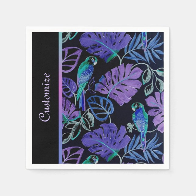 Serviette En Papier Serviettes Tropical Parrot Paradise 2 (Devant)