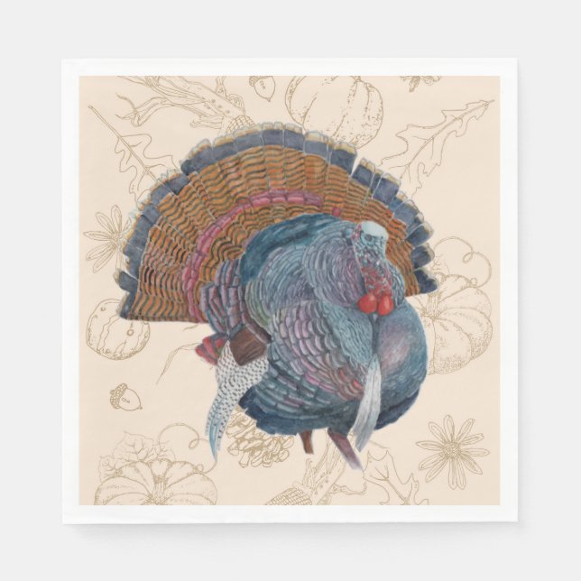 Serviette En Papier Serviettes Turquie Thanksgiving (Devant)