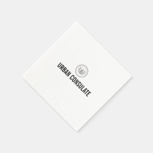 Serviette En Papier Serviettes urbaines de cocktail de consulat