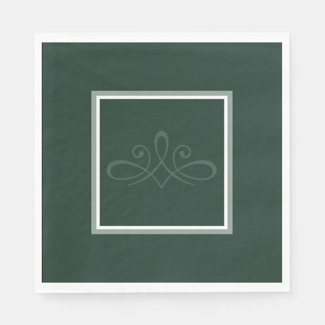 Serviette En Papier Serviettes vert émeraude (Devant)