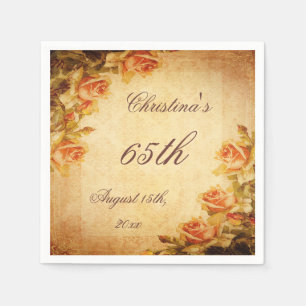 Serviette En Papier Serviettes Vintage Damask Shabby Chic Roses de Pêc