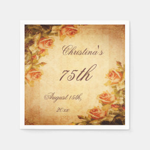 Serviette En Papier Serviettes Vintage Damask Shabby Chic Roses Péches