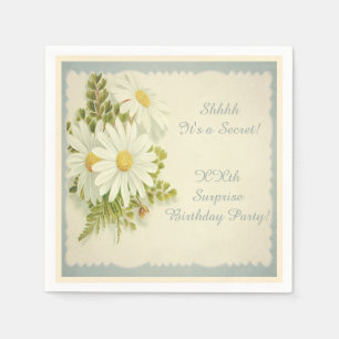 Serviette En Papier Serviettes vintages chics d'anniversaire de