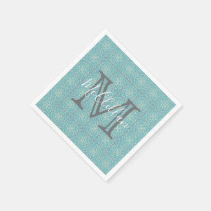Serviette En Papier serviettes vintages de tuile du Vieux Monde