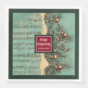Serviette En Papier Serviettes vintages uniques dans palette de Noël m