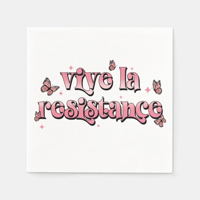 Serviette En Papier Serviettes Vive la Résistance (Devant)