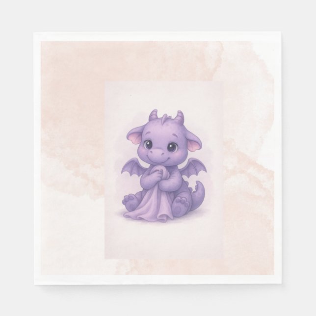 Serviette En Papier servilleta baby dinosaurio (Devant)