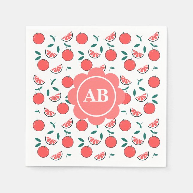 Serviette En Papier Servilleta de papel diseño melocotones (Devant)