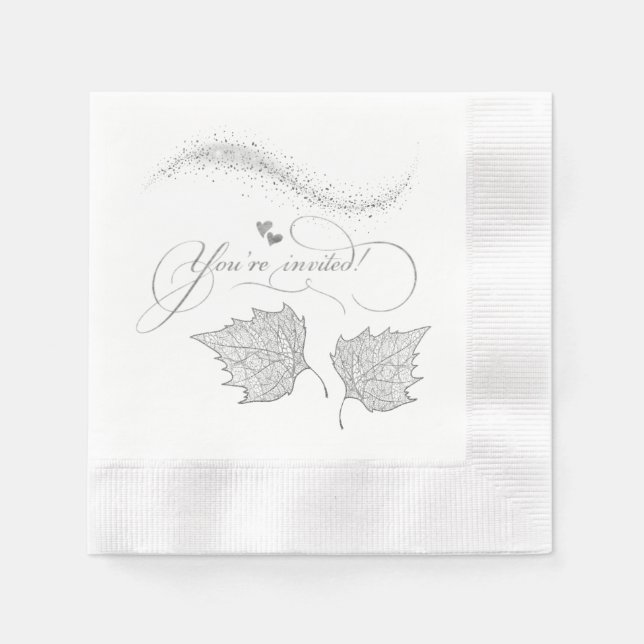 Serviette En Papier Servilleta de papel estás invitado para boda (Devant)