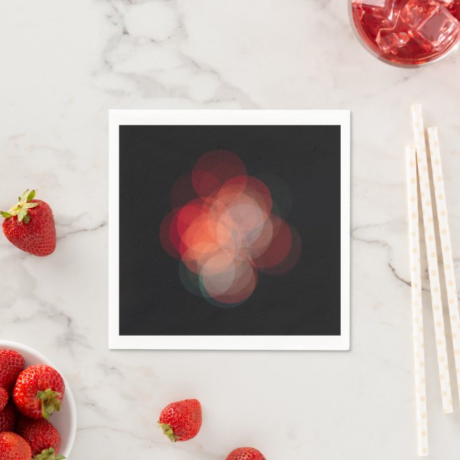 Serviette En Papier Servilleta personalizada con fotografía bokeh (En situation)