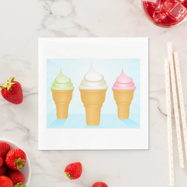 Serviette En Papier Servir Doux Crème de glace cônes amusant Dessert d (Créateur téléchargé)