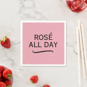Serviette En Papier Servir du Rosé toute la journée élégantes serviett