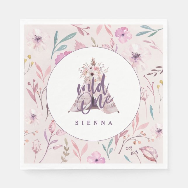 Serviette En Papier Servir une serviette de fête d'anniversaire (Devant)