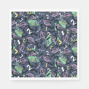 Serviette En Papier Sésame Sésame   Count von Count Doodle Motif