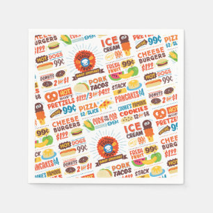 Serviette En Papier Sesame Street Cookie Monster Foodie Camion