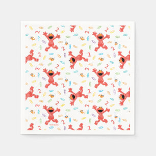 Serviette En Papier Sesame Street Elmo Anniversaire Crayon