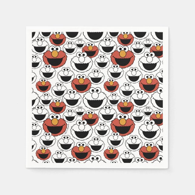 Serviette En Papier Sesame Street | Elmo - First Birthday Napkins (Devant)