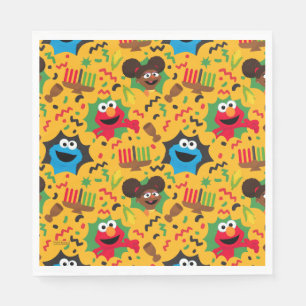 Serviette En Papier Sesame Street Kwanzaa Motif