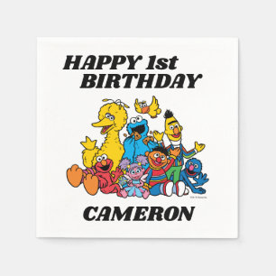 Serviette En Papier Sesame Street Pals 1er anniversaire