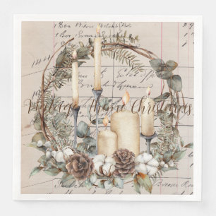 Serviette En Papier Set de dîner Napkin (50) Thème Vintage Noël