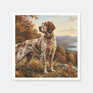 Serviette En Papier Setter anglais