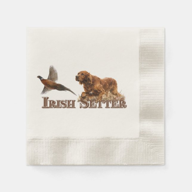 Serviette En Papier Setter irlandais  (Devant)