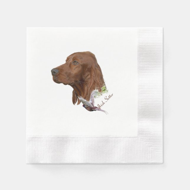 Serviette En Papier Setter irlandais (Devant)
