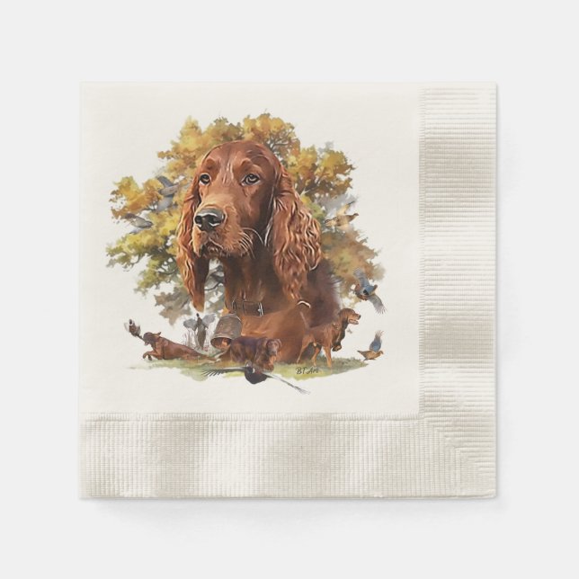 Serviette En Papier Setter irlandais - Oiseau Dog Ultimate Upland (Devant)