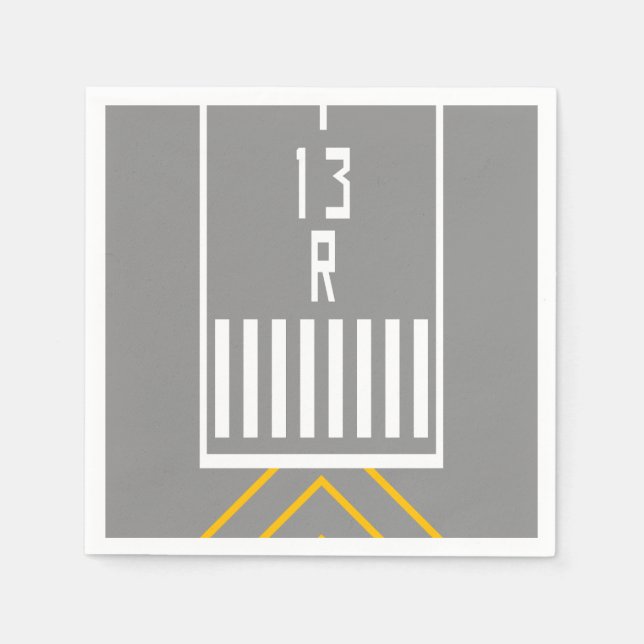 Serviette En Papier Seuil de piste 13R (Devant)