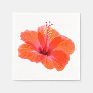 Serviette En Papier Seule une fleur d'Hibiscus + votre texte et vos id