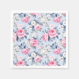 Serviette En Papier Shabby Chic Roses Roses Roses Roses Simples Motif