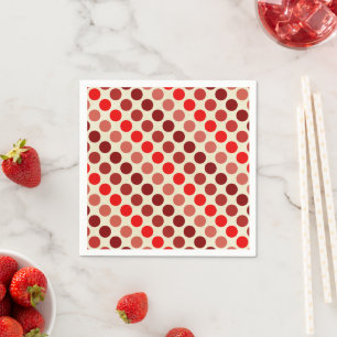 Serviette En Papier Shades of Red Pois par Shirley Taylor