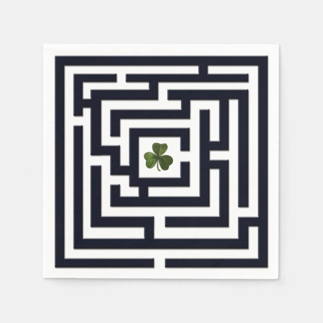Serviette En Papier Shamrock au Black Labyrinth Challenge (Devant)