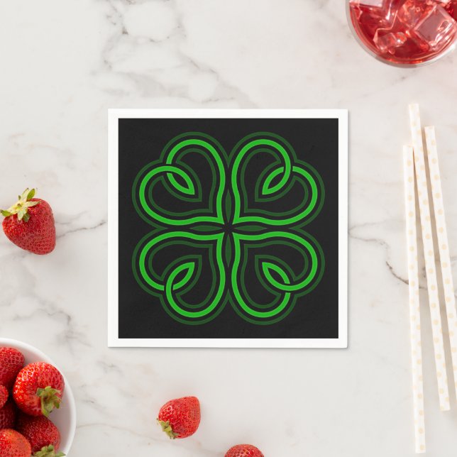 Serviette En Papier Shamrock cardiaque (En situation)