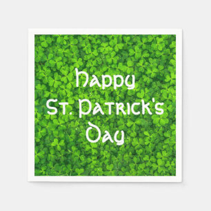 Serviette En Papier Shamrock Clover Feuille St. Patrick's Day Party